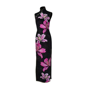 【BAUHINIA】Masterpiece Collection Haute Couture 100% Silk Crystal Cheongsam