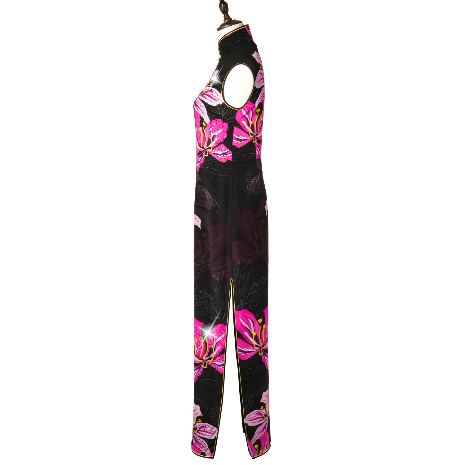 【BAUHINIA】Masterpiece Collection Haute Couture 100% Silk Crystal Cheongsam