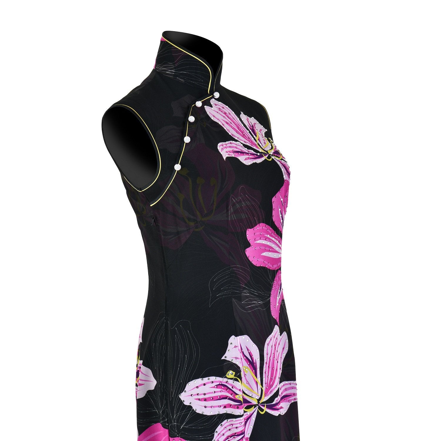 【BAUHINIA】Masterpiece Collection Haute Couture 100% Silk Crystal Cheongsam