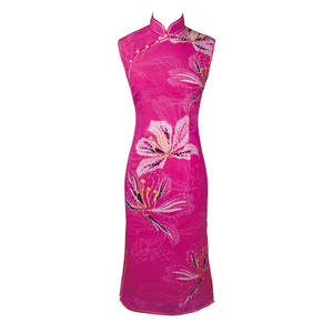 【BAUHINIA】100% Silk Crystal Cheongsam