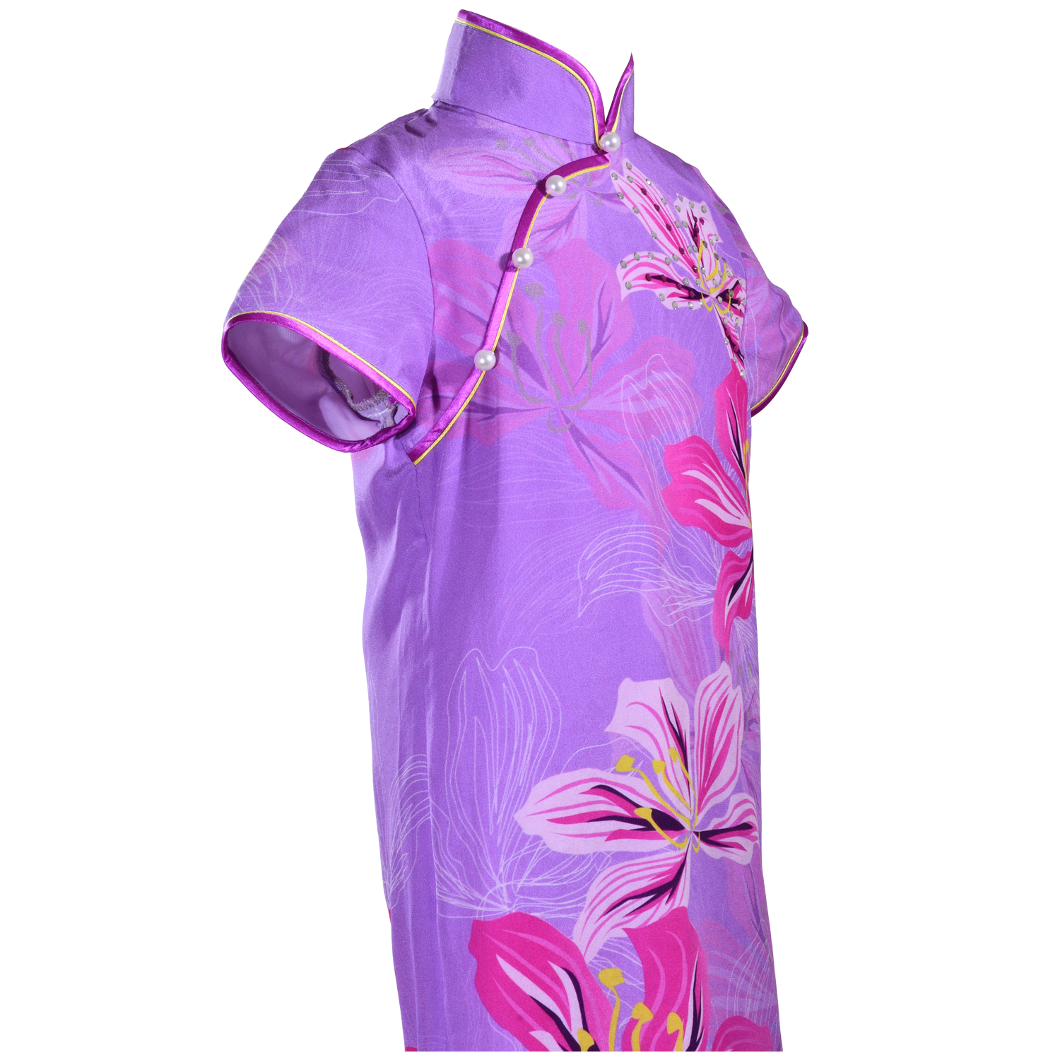 【BAUHINIA】KID 100% Silk Cheongsam with Crystals