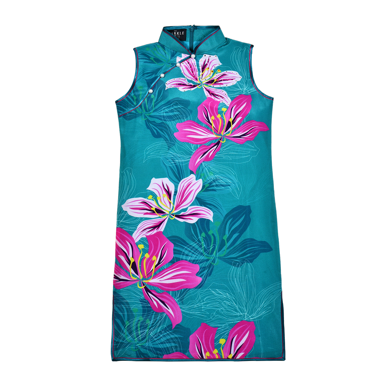 【BAUHINIA】KID 100% Silk Cheongsam with Crystals