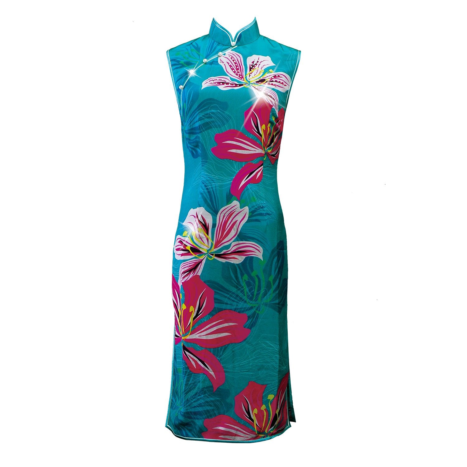 【BAUHINIA】100% Silk Crystal Cheongsam