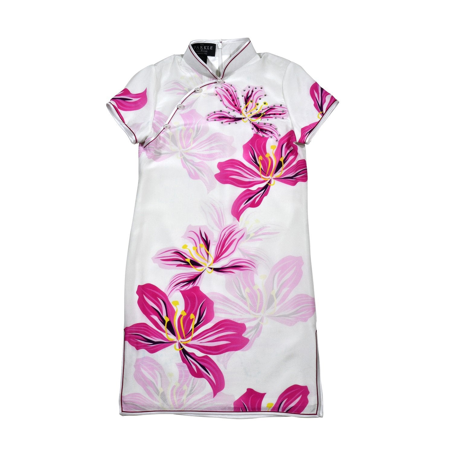 【BAUHINIA】KID 100% Silk Cheongsam with Crystals