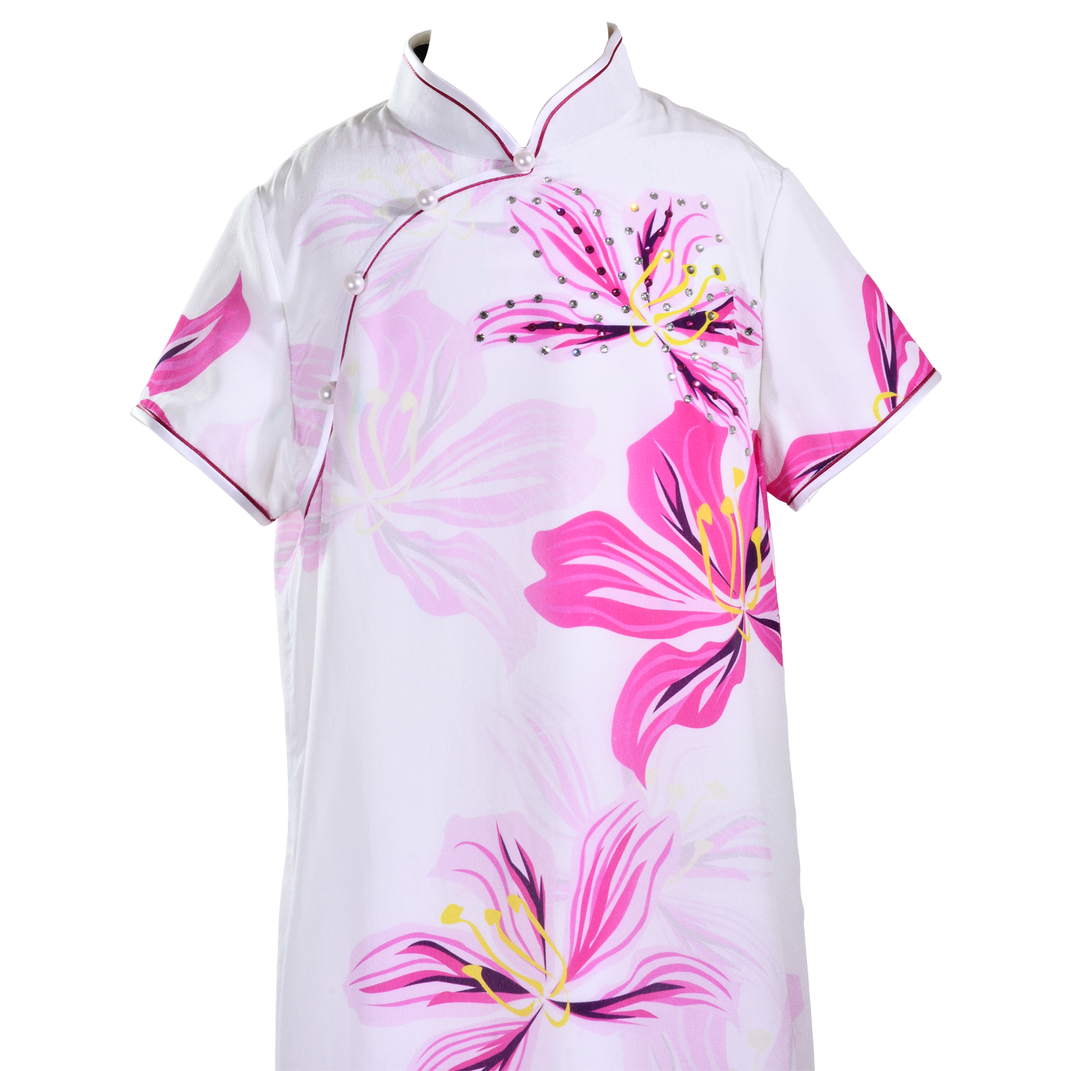 【BAUHINIA】KID 100% Silk Cheongsam with Crystals