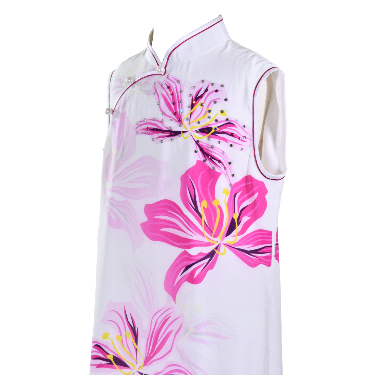 【BAUHINIA】KID 100% Silk Cheongsam with Crystals