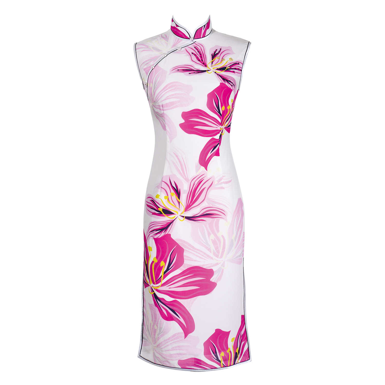 【BAUHINIA】100% Silk Crystal Cheongsam