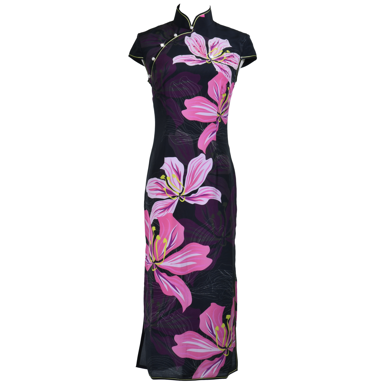 【BAUHINIA】 100% Silk Crystal Cheongsam