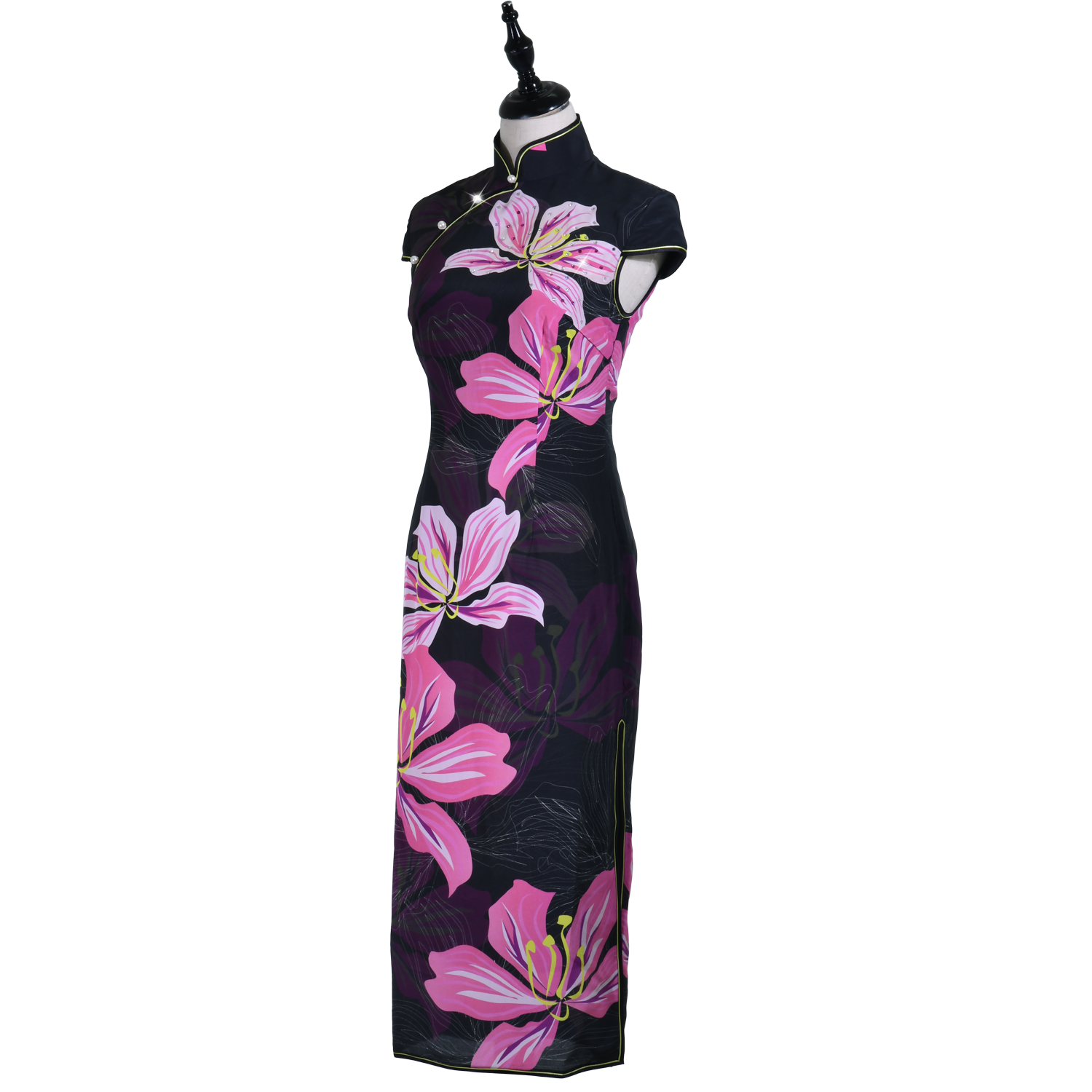 【BAUHINIA】 100% Silk Crystal Cheongsam