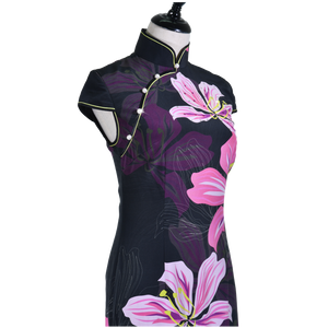 【BAUHINIA】 100% Silk Crystal Cheongsam