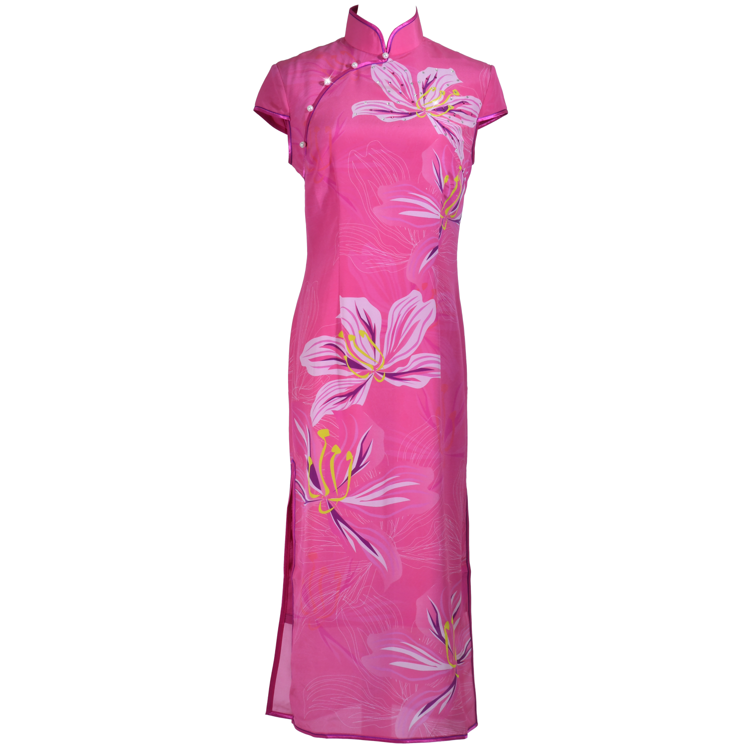 【BAUHINIA】 100% Silk Crystal Cheongsam