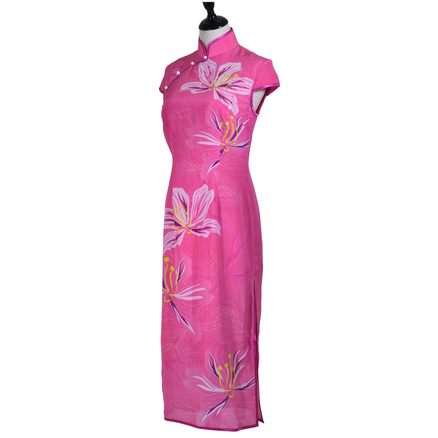 【BAUHINIA】 100% Silk Crystal Cheongsam