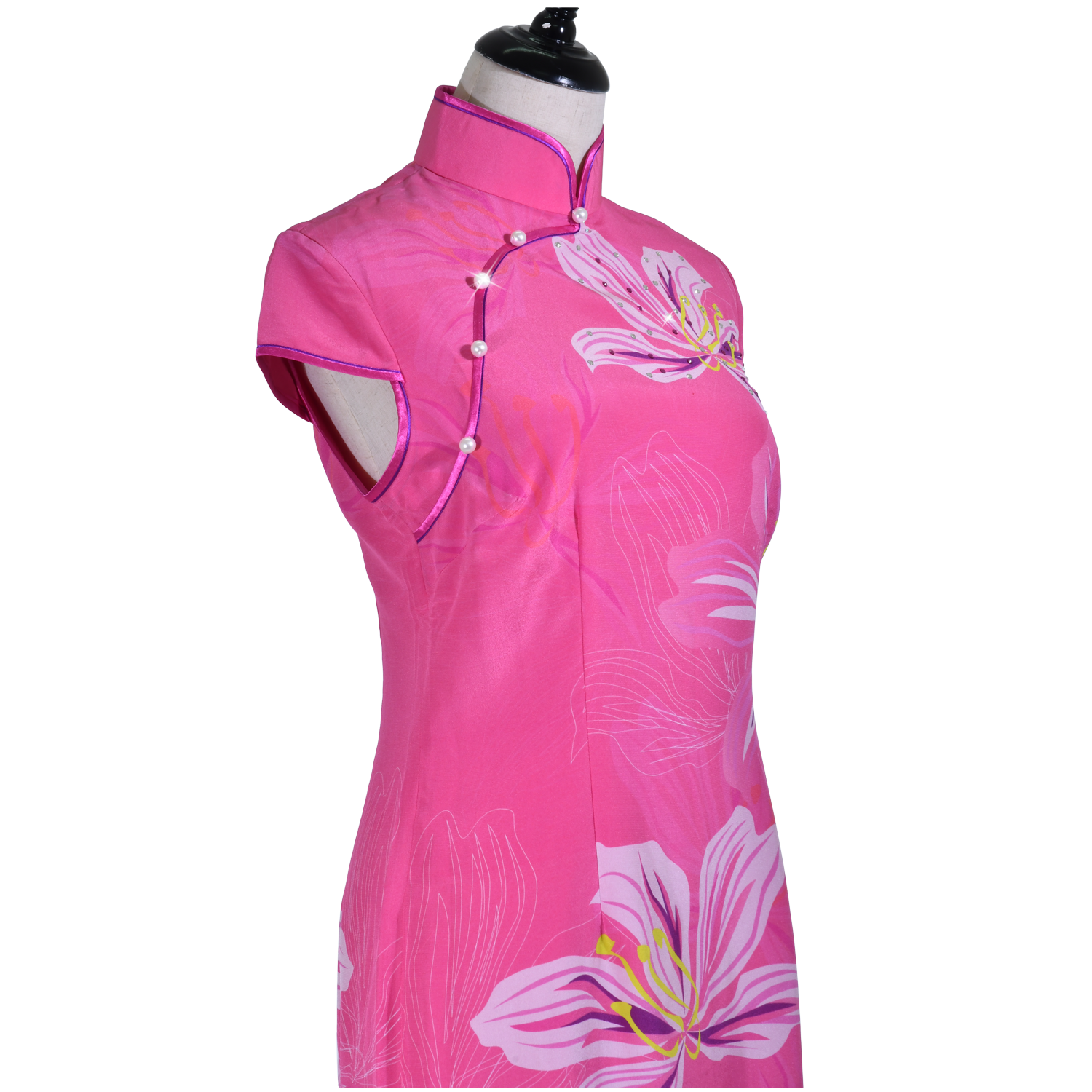 【BAUHINIA】 100% Silk Crystal Cheongsam