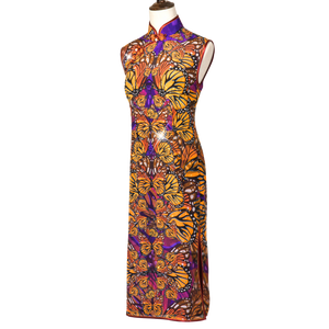 【BUTTERFLY】100% Silk Crystal Cheongsam