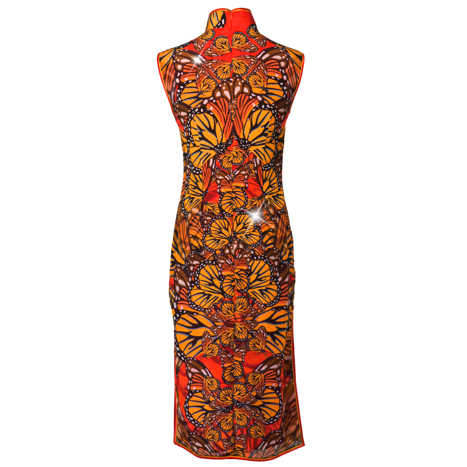 【BUTTERFLY】100% Silk Crystal Cheongsam