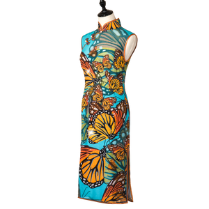 【BUTTERFLY】100% Silk Crystal Cheongsam