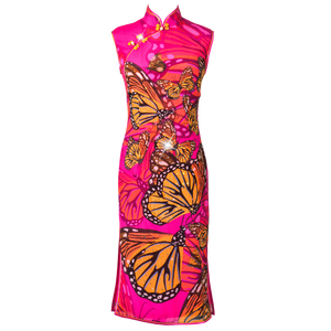 【BUTTERFLY】100% Silk Crystal Cheongsam