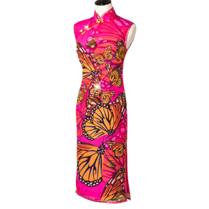 【BUTTERFLY】100% Silk Crystal Cheongsam