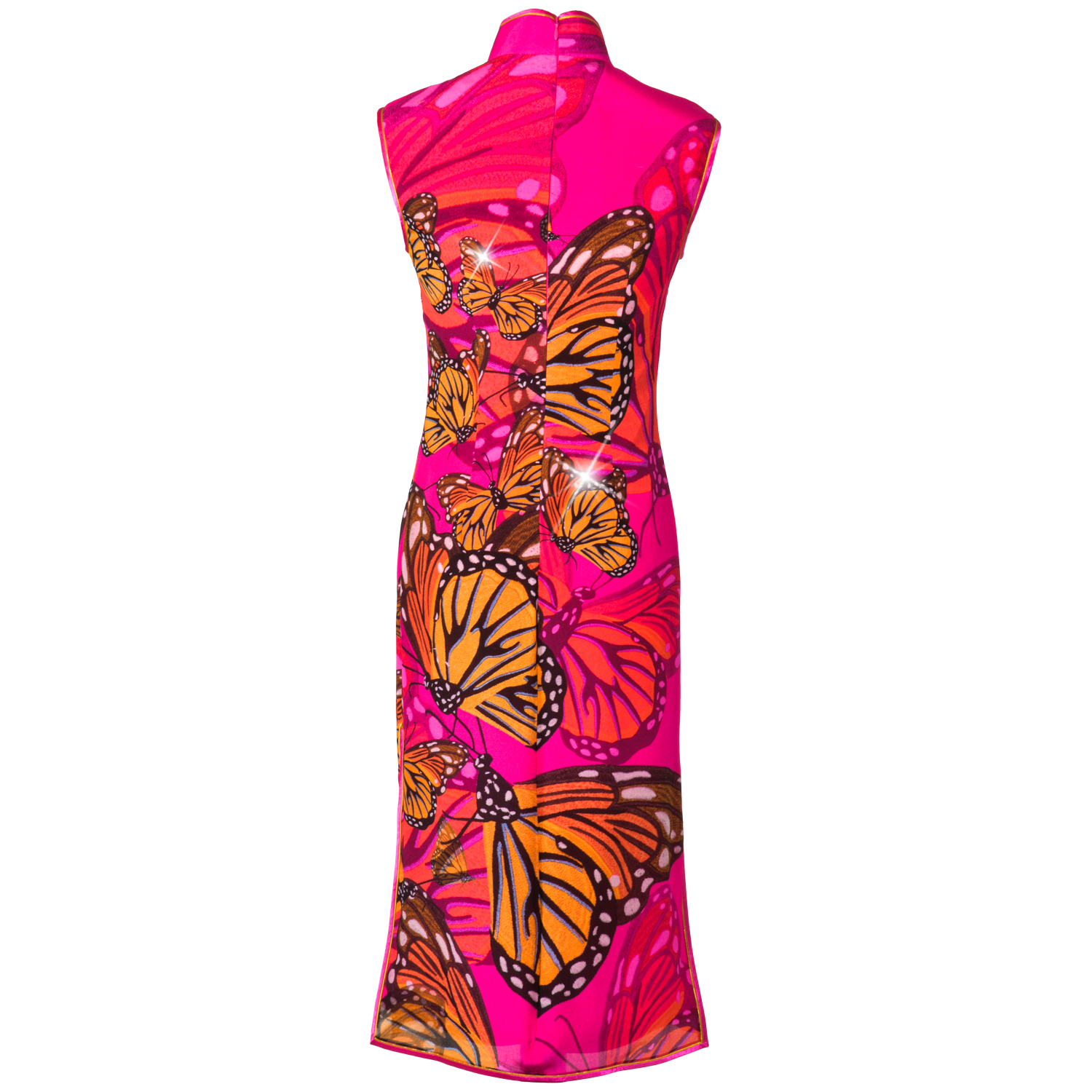 【BUTTERFLY】100% Silk Crystal Cheongsam