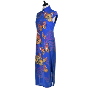 【BUTTERFLY】 100% Silk Crystal Cheongsam