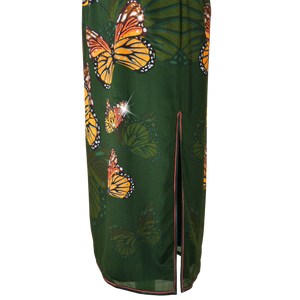 【BUTTERFLY】100% Silk Crystal Cheongsam