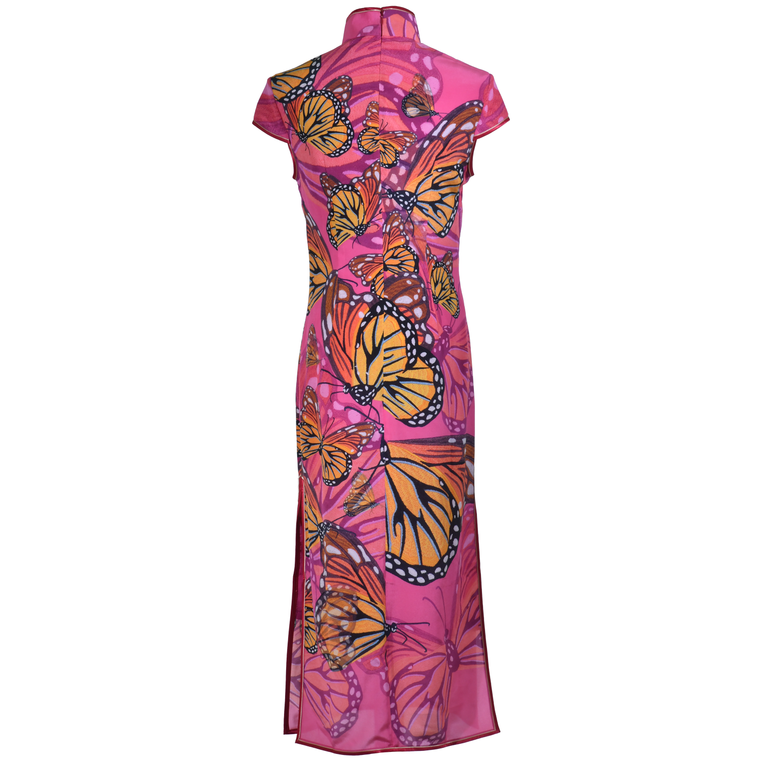 【BUTTERFLY】 100% Silk Crystal Cheongsam