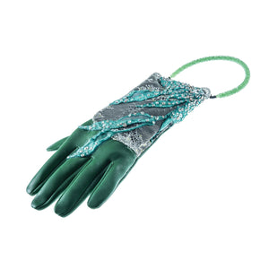 【COUTURE】 Lace Leather 2-way Glove-clutch with Strap and Swarovski® Crystals (1pc)