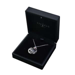 【FULL MOON】925 Sterling Silver Aromatherapy Locket with Crystal