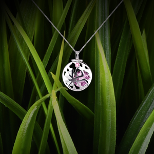 【FULL MOON】925 Sterling Silver Aromatherapy Locket with Crystal