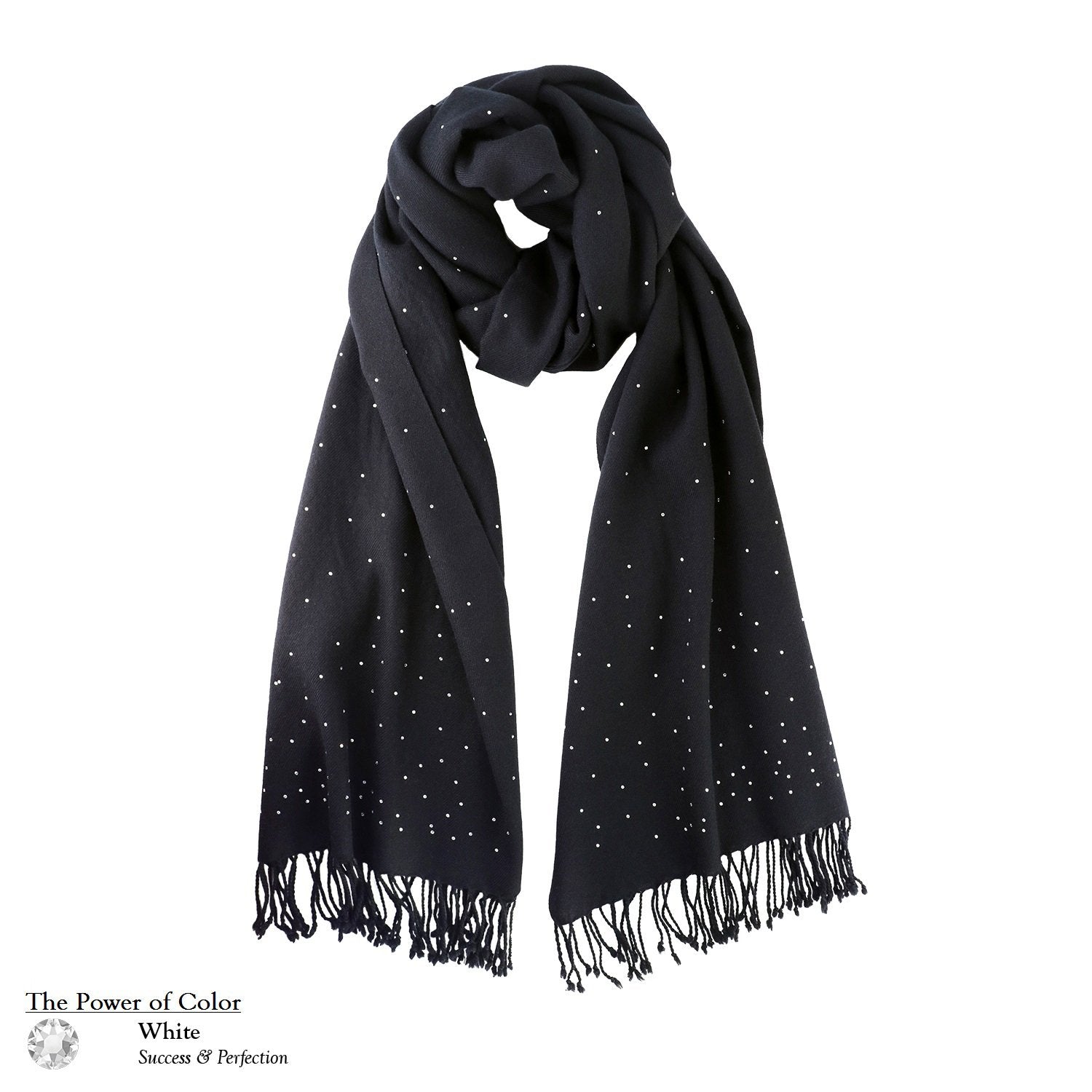 【THE STARRY SKY】100% Cashmere Scarf with Crystals