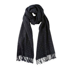 【THE STARRY SKY】100% Cashmere Scarf with Crystals