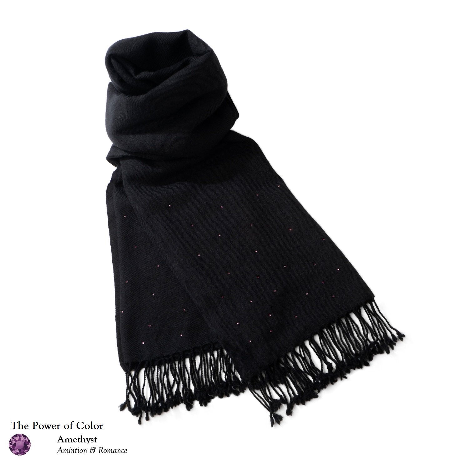 【THE STARRY SKY】100% Cashmere Scarf with Crystals