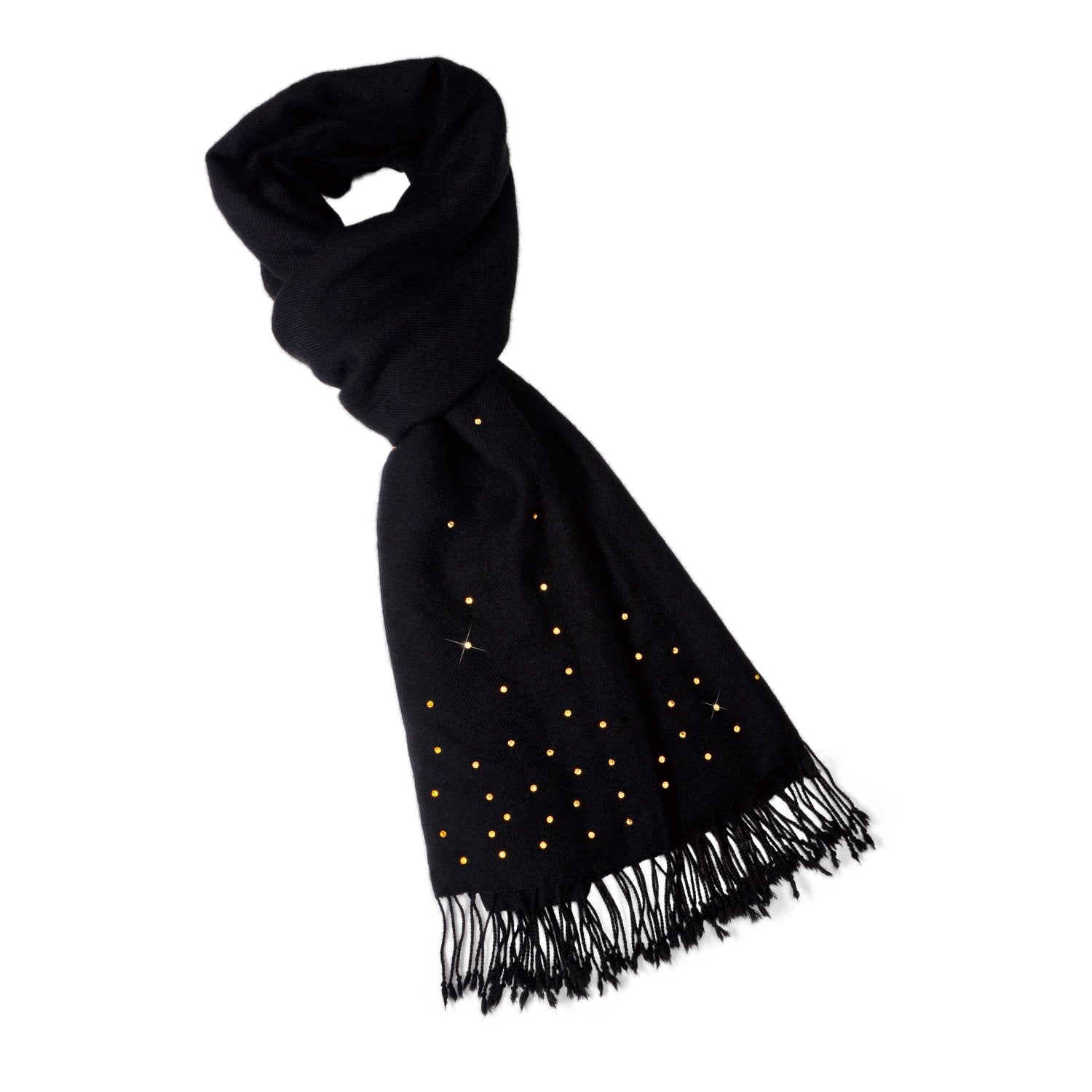 【THE STARRY SKY】100% Cashmere Scarf with Crystals