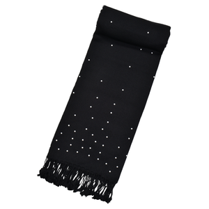 【THE STARRY SKY】 100% Cashmere Scarf with Crystal Pearls