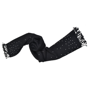 【THE STARRY SKY】 100% Cashmere Scarf with Crystal Pearls