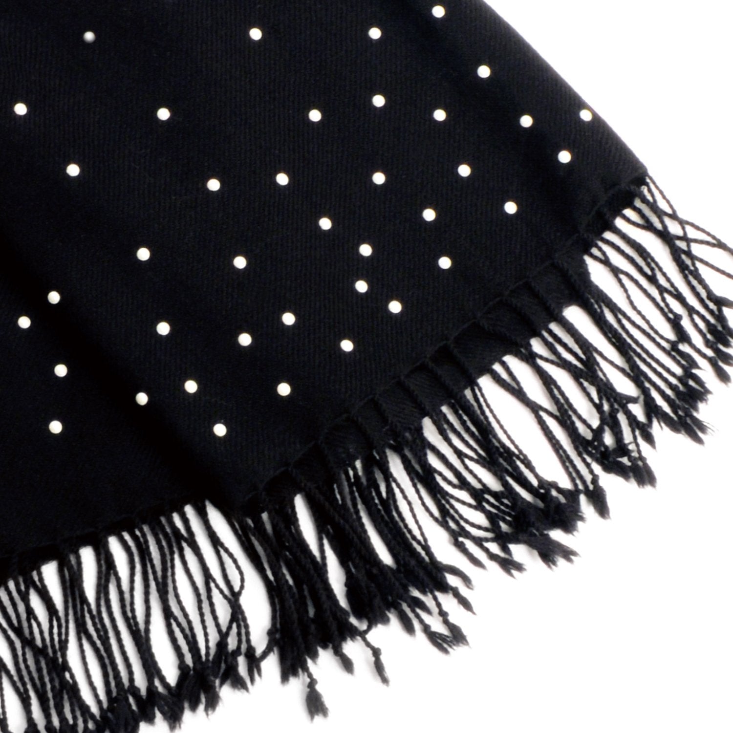 【THE STARRY SKY】 100% Cashmere Scarf with Crystal Pearls