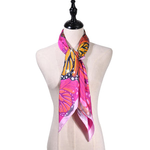 【BUTTERFLY】100% Silk Scarf with Crystals　