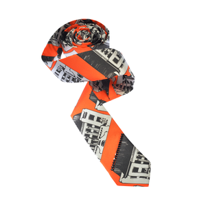 【MANSION】100% Silk Funky Chic Graphic Printed Tie with Swarovski® Crystals