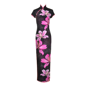 【BAUHINIA】Masterpiece Collection Haute Couture 100% Silk Crystal Cheongsam