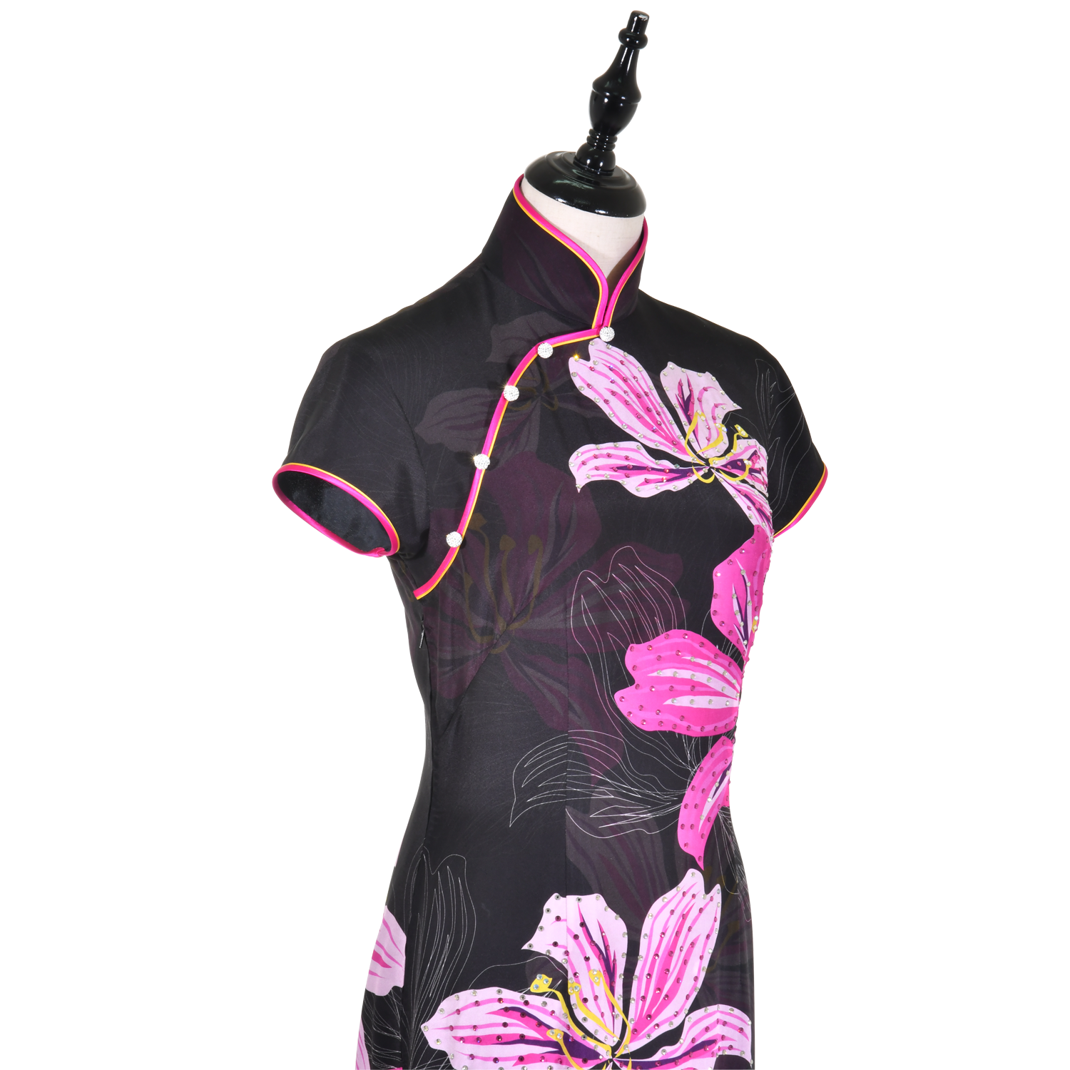 【BAUHINIA】Masterpiece Collection Haute Couture 100% Silk Crystal Cheongsam