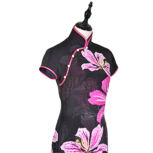 【BAUHINIA】Masterpiece Collection Haute Couture 100% Silk Crystal Cheongsam