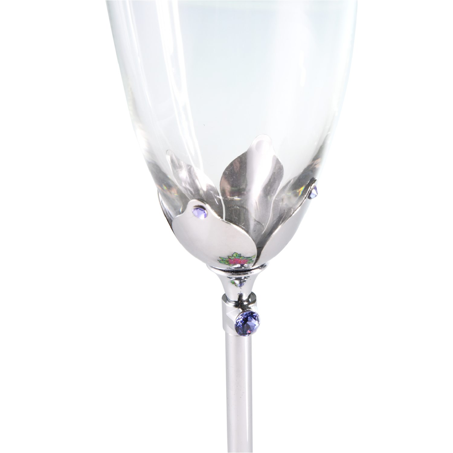 【PEONY】2 Become 1 Crystal Champagne Flute Set