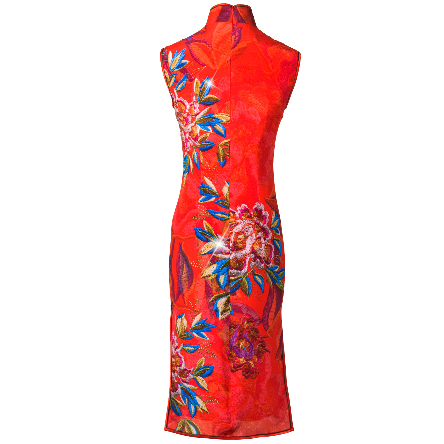 【PEONY】 100% Silk Crystal Cheongsam