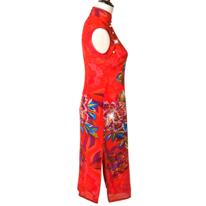 【PEONY】 100% Silk Crystal Cheongsam