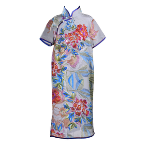 【PEONY】KID 100% Silk Cheongsam with Crystals