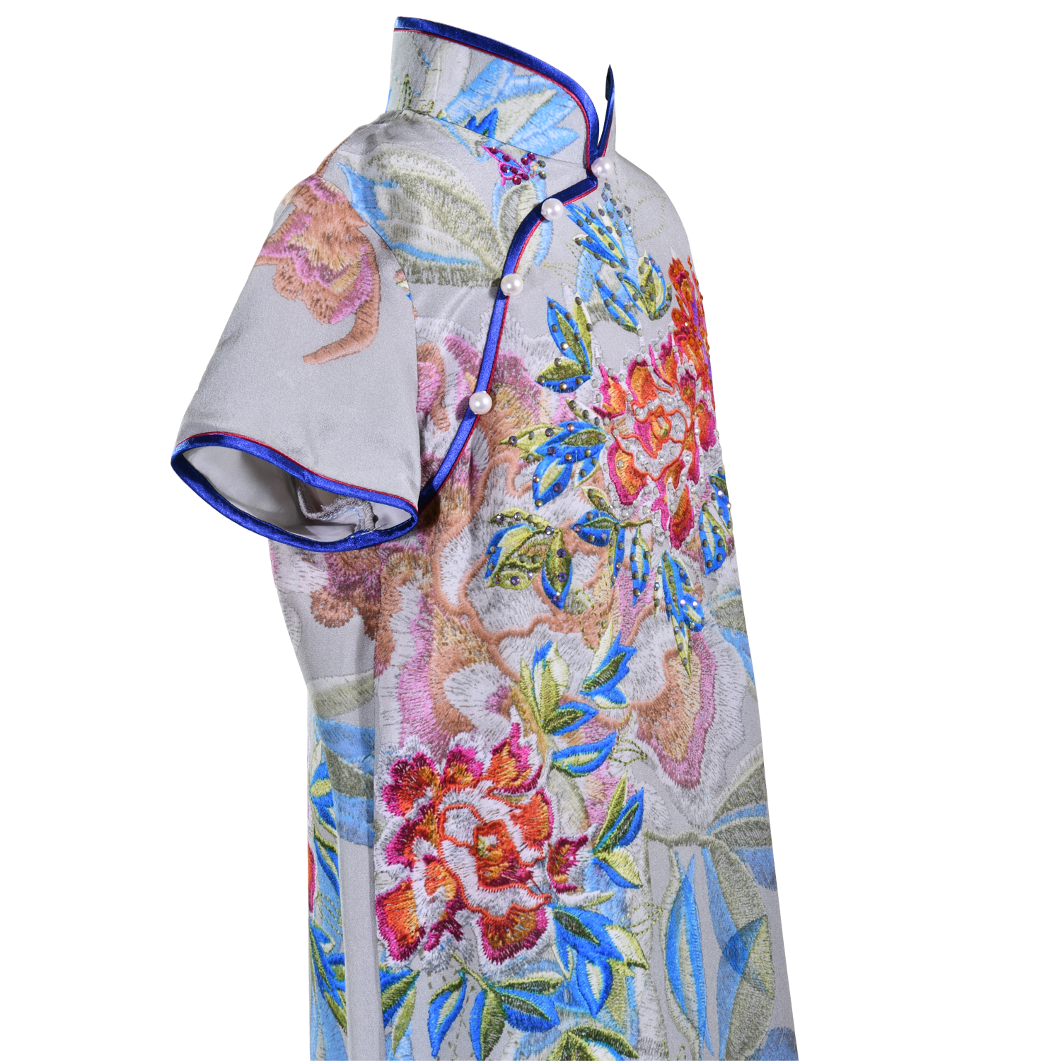 【PEONY】KID 100% Silk Cheongsam with Crystals