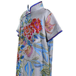 【PEONY】KID 100% Silk Cheongsam with Crystals