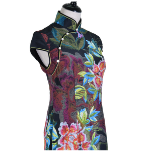 【PEONY】 100% Silk Crystal Cheongsam