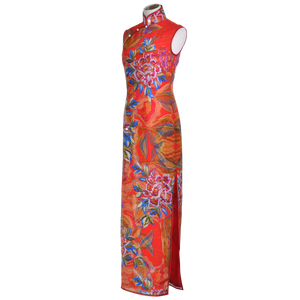 【PEONY】Masterpiece Collection Haute Couture 100% Silk Crystal Cheongsam