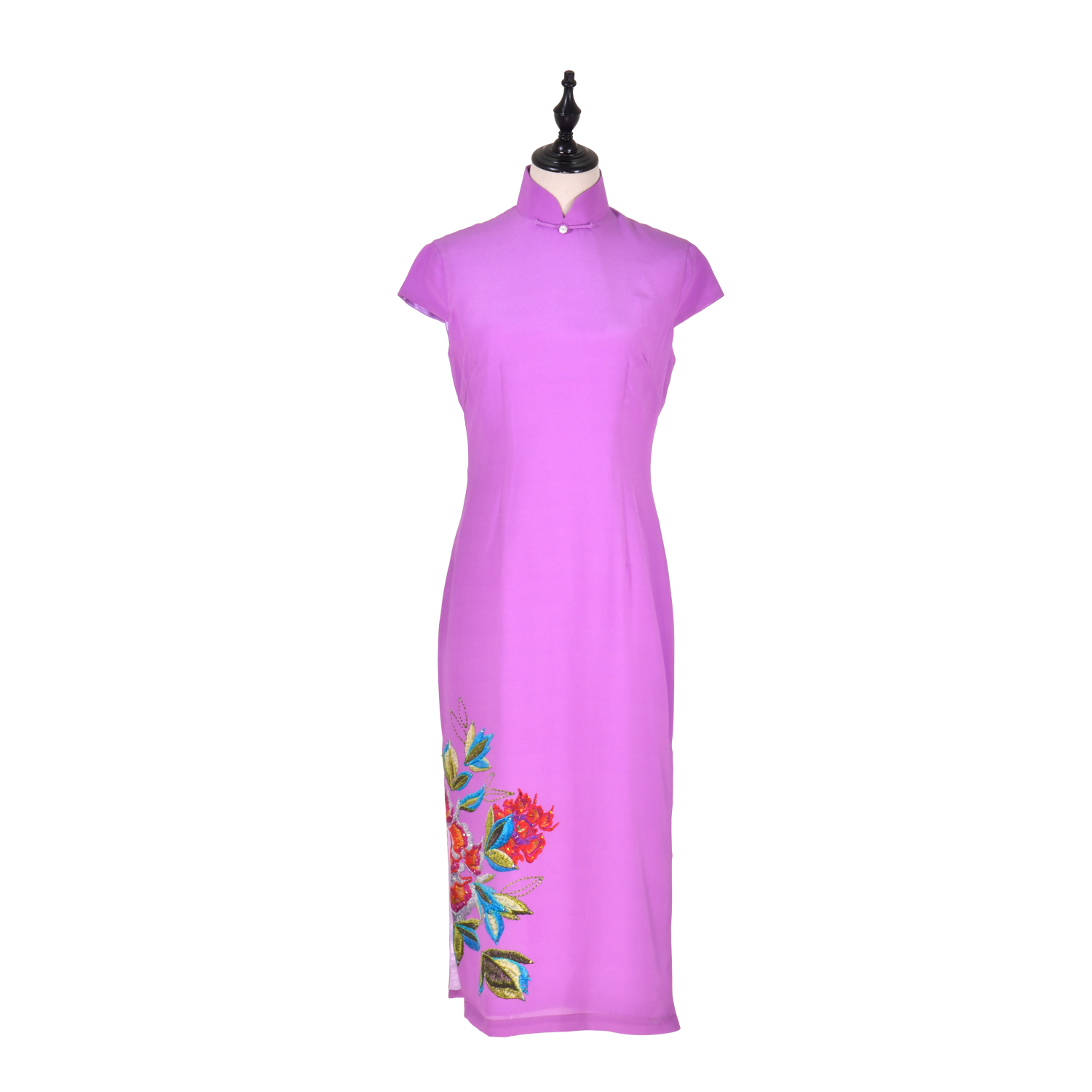 【PEONY】 100% Silk Crystal Cheongsam